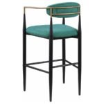 TINA FABRIC UPHOLSTERED BAR CHAIR GREEN (SET OF 2) - Image 7