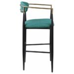 TINA FABRIC UPHOLSTERED BAR CHAIR GREEN (SET OF 2) - Image 9