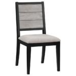 ELODIE 7-PIECE RECTANGULAR EXTENSION LEAF DINING SET BLACK - Image 6