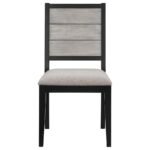 ELODIE 7-PIECE RECTANGULAR EXTENSION LEAF DINING SET BLACK - Image 7