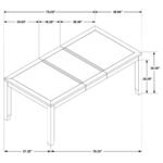 ELODIE 7-PIECE RECTANGULAR EXTENSION LEAF DINING SET BLACK - Image 12