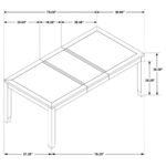 ELODIE RECTANGULAR 78-INCH EXTENSION LEAF DINING TABLE BLACK - Image 8
