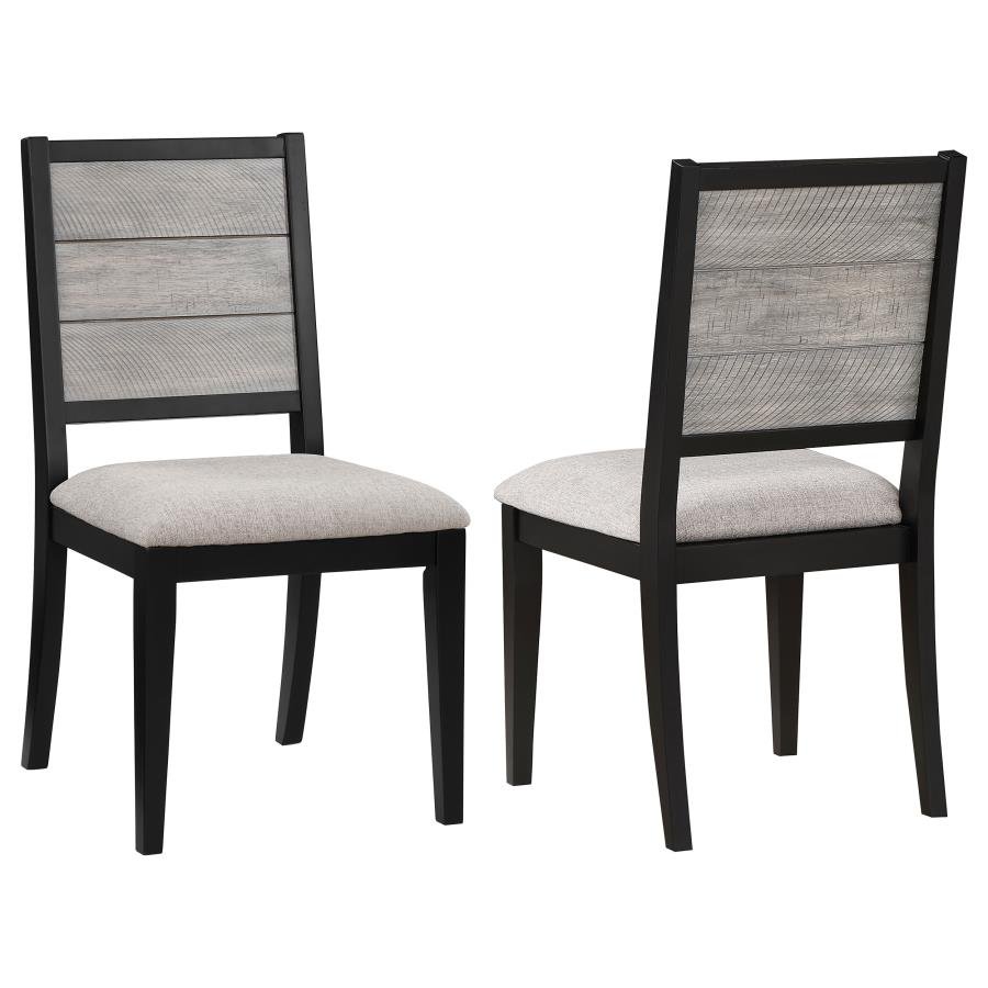121222_001x900.jpg ELODIE WOOD DINING SIDE CHAIR GREY AND BLACK (SET OF 2) - Image 1