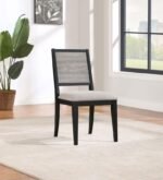 ELODIE WOOD DINING SIDE CHAIR GREY AND BLACK (SET OF 2) - Image 2