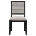 ELODIE WOOD DINING SIDE CHAIR GREY AND BLACK (SET OF 2) - Image 4