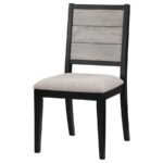 ELODIE WOOD DINING SIDE CHAIR GREY AND BLACK (SET OF 2) - Image 5
