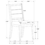 ELODIE WOOD DINING SIDE CHAIR GREY AND BLACK (SET OF 2) - Image 14