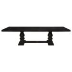 PHELPS 123-INCH EXTENSION LEAF DINING TABLE DISTRESSED NOIR - Image 3
