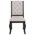 PHELPS UPHOLSTERED DINING SIDE CHAIR TOBACCO AND DISTRESSED NOIR - Image 4