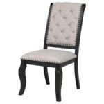 PHELPS UPHOLSTERED DINING SIDE CHAIR TOBACCO AND DISTRESSED NOIR - Image 5