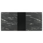 CRESTMONT 78-INCH EXTENSION DINING TABLE BLACK FAUX MARBLE - Image 6
