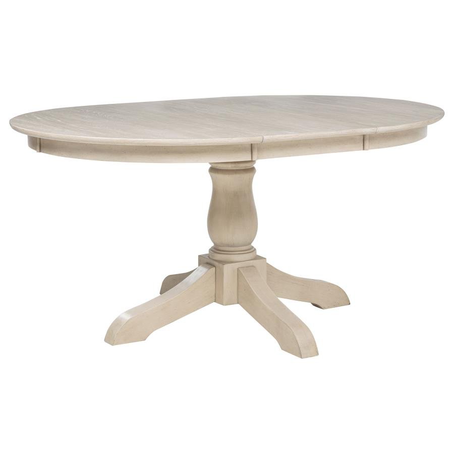 121261_SP1x900.jpg ORRISON OVAL 62-INCH WOOD EXTENSION LEAF DINING TABLE LINEN - Image 1
