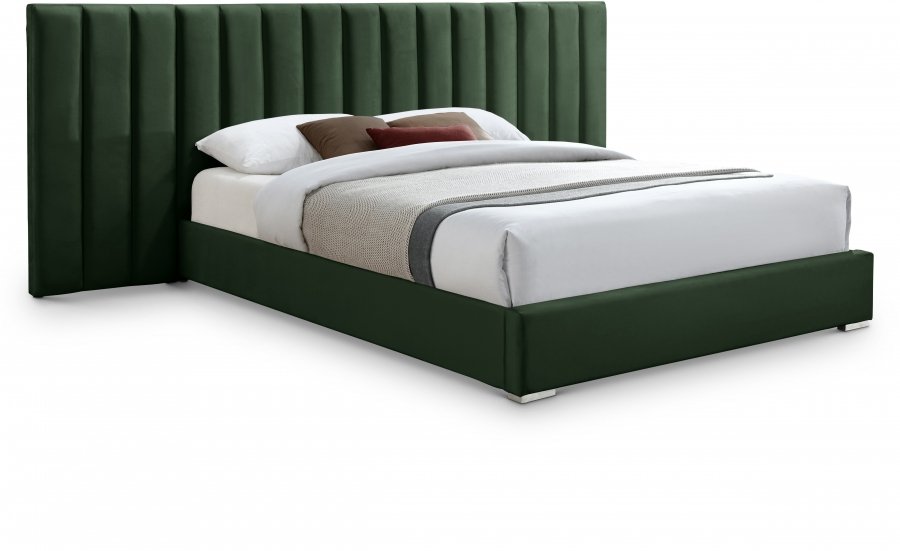 12135.jpg Pablo Velvet Upholstered Bed - Image 1