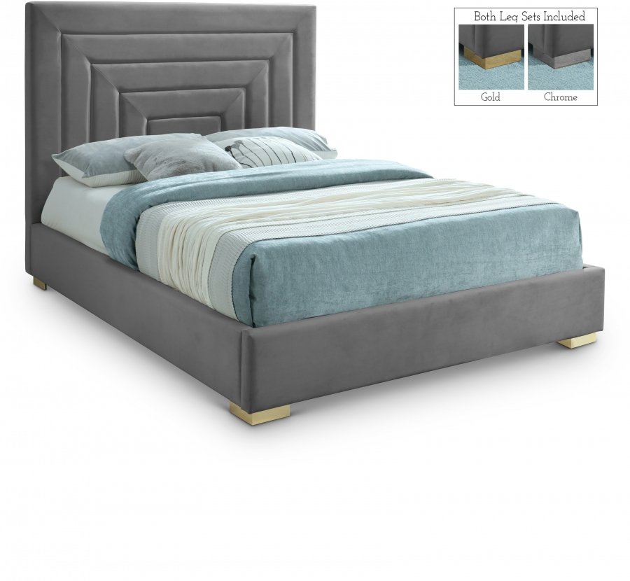 12187.jpg Nora Velvet Upholstered Bed - Image 1
