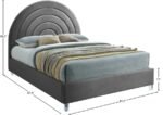 Rainbow Velvet Upholstered Bed - Image 9