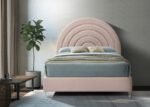 Rainbow Velvet Upholstered Bed - Image 4