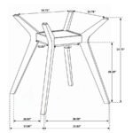 PAXTON SQUARE WOOD COUNTER HEIGHT DINING TABLE BASE BROWN - Image 4