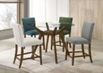 PAXTON SQUARE WOOD COUNTER HEIGHT DINING TABLE BASE BROWN - Image 5