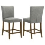 PAXTON UPHOLSTERED COUNTER HEIGHT DINING CHAIR GREY (SET OF 2)