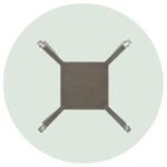 PAXTON ROUND 48-INCH GLASS TOP WOOD DINING TABLE BROWN - Image 4