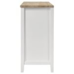 HOLLIS 2-DOOR DINING SIDEBOARD BUFFET STORAGE CABINET WHITE - Image 6
