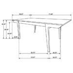 NOGALES RECTANGULAR 71-INCH WOOD DINING TABLE OFF WHITE - Image 10