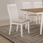 NOGALES WOOD DINING SIDE CHAIR OFF WHITE (SET OF 2) - Image 2