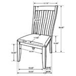 NOGALES WOOD DINING SIDE CHAIR OFF WHITE (SET OF 2) - Image 13