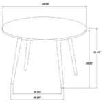 ANDREWS 5-PIECE ROUND DINING TABLE SET LIGHT ASH AND WHITE - Image 11