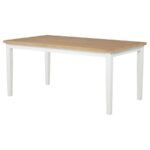 ANDREWS 66-INCH RECTANGULAR DINING TABLE LIGHT ASH AND WHITE - Image 4