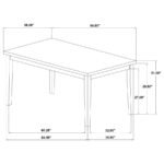 ANDREWS 66-INCH RECTANGULAR DINING TABLE LIGHT ASH AND WHITE - Image 10