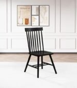 ANDREWS WINDSOR SPINDLE BACK DINING SIDE CHAIR BLACK (SET OF 2) - Image 2