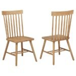 ANDREWS WINDSOR SPINDLE BACK DINING SIDE CHAIR LIGHT ASH (SET OF 2)
