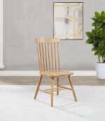 ANDREWS WINDSOR SPINDLE BACK DINING SIDE CHAIR LIGHT ASH (SET OF 2) - Image 2