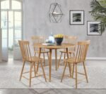 ANDREWS 48-INCH ROUND COUNTER HEIGHT DINING TABLE LIGHT ASH - Image 7