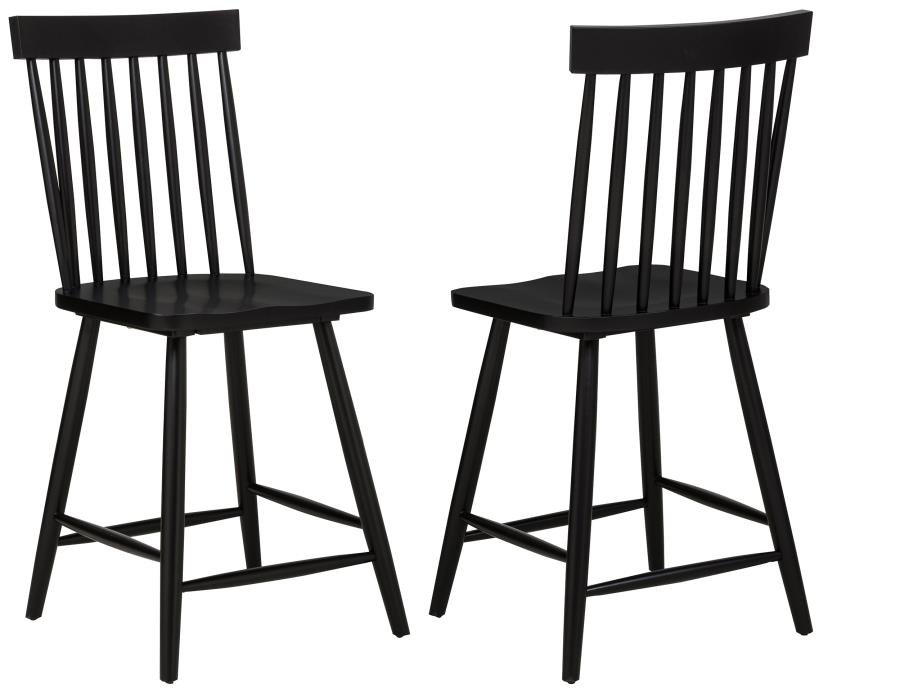122509BLK_001x900.jpg ANDREWS WINDSOR COUNTER HEIGHT DINING SIDE CHAIR BLACK (SET OF 2) - Image 1