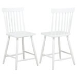 ANDREWS WINDSOR COUNTER HEIGHT DINING SIDE CHAIR WHITE (SET OF 2)