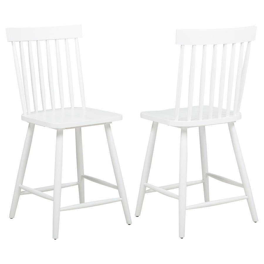 122509WHT_001x900.jpg ANDREWS WINDSOR COUNTER HEIGHT DINING SIDE CHAIR WHITE (SET OF 2) - Image 1