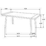 MAVERICK 70-INCH SOLID WOOD DINING TABLE NATURAL MANGO - Image 8