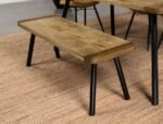 MAVERICK WOOD DINING BENCH NATURAL MANGO AND BLACK - Image 2