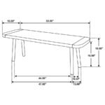 MAVERICK WOOD DINING BENCH NATURAL MANGO AND BLACK - Image 7