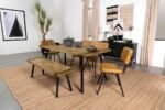 MAVERICK WOOD DINING BENCH NATURAL MANGO AND BLACK - Image 8