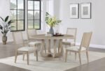 TROFELLO ROUND 60-INCH PEDESTAL DINING TABLE WHITE WASHED - Image 7
