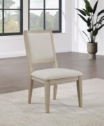 TROFELLO CUSHIONED DINING SIDE CHAIR WHITE WASHED (SET OF 2) - Image 2