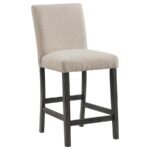 ALBA BOUCLE UPHOLSTERED COUNTER CHAIR BEIGE (SET OF 2) - Image 3
