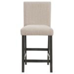 ALBA BOUCLE UPHOLSTERED COUNTER CHAIR BEIGE (SET OF 2) - Image 4