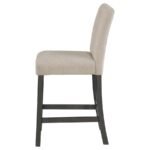 ALBA BOUCLE UPHOLSTERED COUNTER CHAIR BEIGE (SET OF 2) - Image 6