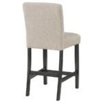 ALBA BOUCLE UPHOLSTERED COUNTER CHAIR BEIGE (SET OF 2) - Image 9
