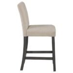 ALBA BOUCLE UPHOLSTERED COUNTER CHAIR BEIGE (SET OF 2) - Image 10