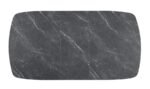 POTERO 73-INCH FAUX MARBLE EXTENSION LEAF DINING TABLE BLACK - Image 7